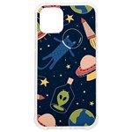 Seamless Pattern With Funny Aliens Cat Galaxy iPhone 12/12 Pro TPU UV Print Case Front