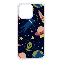 Seamless Pattern With Funny Aliens Cat Galaxy Iphone 14 Pro Max Tpu Uv Print Case by Hannah976