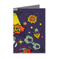 Vector Flat Space Design Background Mini Greeting Card by Hannah976