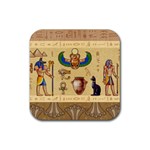 Egypt Horizontal Illustration Rubber Coaster (Square) Front