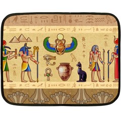 Egypt Horizontal Illustration Two Sides Fleece Blanket (mini) by Hannah976