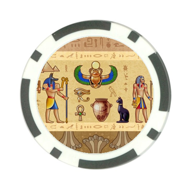 Egypt Horizontal Illustration Poker Chip Card Guard (10 pack)