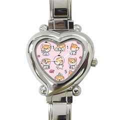 Set Kawaii Smile Japanese Dog Akita Inu Cartoon Heart Italian Charm Watch by Hannah976