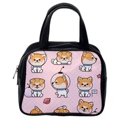 Set Kawaii Smile Japanese Dog Akita Inu Cartoon Classic Handbag (one Side) by Hannah976