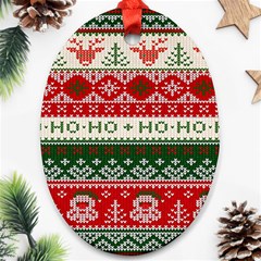 Ugly Sweater Merry Christmas  Ornament (oval) by artworkshop