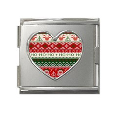 Ugly Sweater Merry Christmas  Mega Link Heart Italian Charm (18mm) by artworkshop