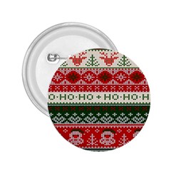 Ugly Sweater Merry Christmas  2 25  Buttons by artworkshop