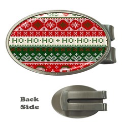 Ugly Sweater Merry Christmas  Money Clips (oval)  by artworkshop