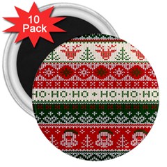 Ugly Sweater Merry Christmas  3  Magnets (10 Pack)  by artworkshop