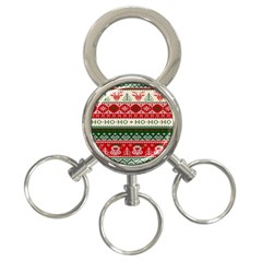 Ugly Sweater Merry Christmas  3-ring Key Chain by artworkshop