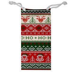 Ugly Sweater Merry Christmas  Jewelry Bag by artworkshop