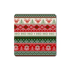 Ugly Sweater Merry Christmas  Square Magnet by artworkshop