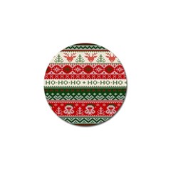 Ugly Sweater Merry Christmas  Golf Ball Marker by artworkshop