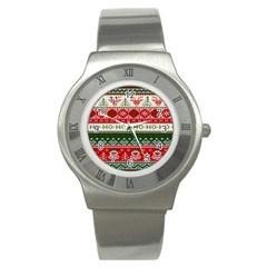 Ugly Sweater Merry Christmas  Stainless Steel Watch by artworkshop