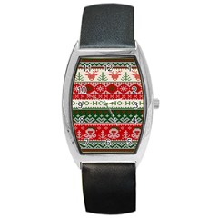 Ugly Sweater Merry Christmas  Barrel Style Metal Watch by artworkshop