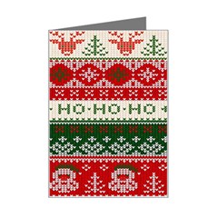 Ugly Sweater Merry Christmas  Mini Greeting Card by artworkshop