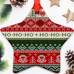 Ugly Sweater Merry Christmas  Star Ornament (two Sides) by artworkshop