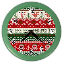 Ugly Sweater Merry Christmas  Color Wall Clock by artworkshop