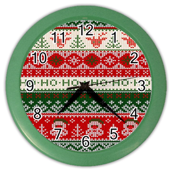 Ugly Sweater Merry Christmas  Color Wall Clock