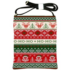 Ugly Sweater Merry Christmas  Shoulder Sling Bag by artworkshop