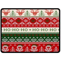 Ugly Sweater Merry Christmas  Fleece Blanket (large) by artworkshop