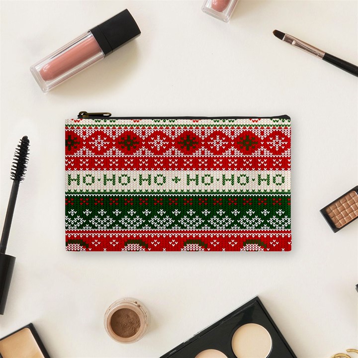 Ugly Sweater Merry Christmas  Cosmetic Bag (Small)