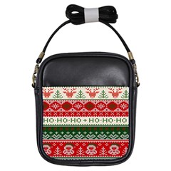 Ugly Sweater Merry Christmas  Girls Sling Bag by artworkshop