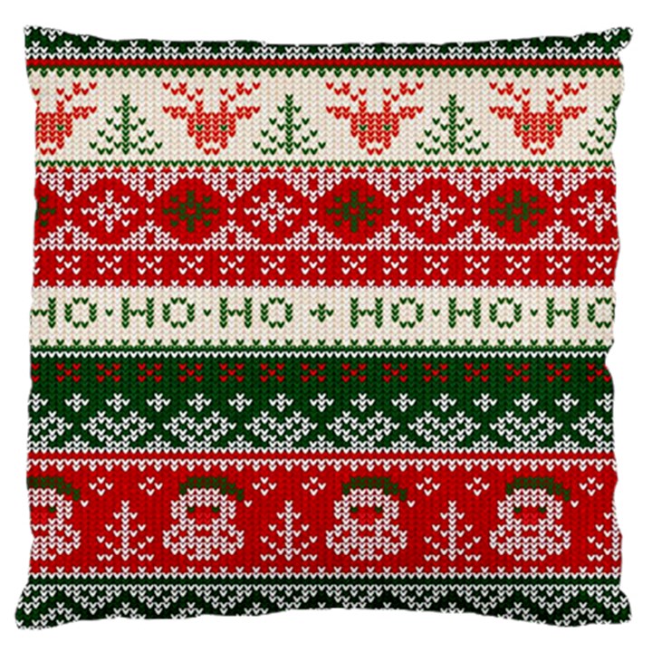 Ugly Sweater Merry Christmas  Large Cushion Case (Two Sides)