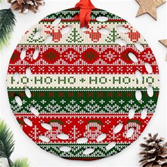 Ugly Sweater Merry Christmas  Ornament (round Filigree) by artworkshop