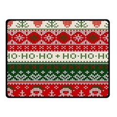 Ugly Sweater Merry Christmas  Fleece Blanket (small) by artworkshop