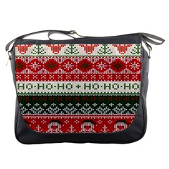 Ugly Sweater Merry Christmas  Messenger Bag by artworkshop