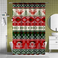 Ugly Sweater Merry Christmas  Shower Curtain 48  X 72  (small)  by artworkshop