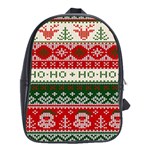 Ugly Sweater Merry Christmas  School Bag (XL) Front