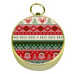 Ugly Sweater Merry Christmas  Gold Compasses by artworkshop