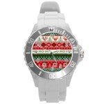 Ugly Sweater Merry Christmas  Round Plastic Sport Watch (L) Front