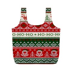 Ugly Sweater Merry Christmas  Full Print Recycle Bag (m) by artworkshop