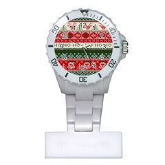 Ugly Sweater Merry Christmas  Plastic Nurses Watch by artworkshop