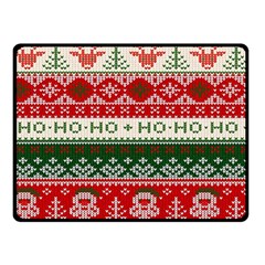 Ugly Sweater Merry Christmas  Two Sides Fleece Blanket (small) by artworkshop