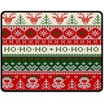 Ugly Sweater Merry Christmas  Two Sides Fleece Blanket (Medium) 58.8 x47.4  Blanket Back