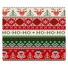 Ugly Sweater Merry Christmas  Two Sides Premium Plush Fleece Blanket (small) by artworkshop