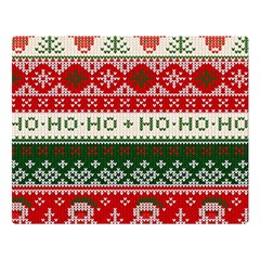 Ugly Sweater Merry Christmas  Two Sides Premium Plush Fleece Blanket (large) by artworkshop