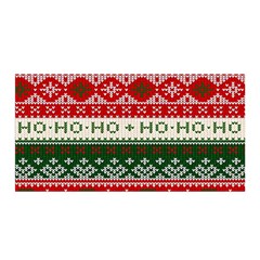 Ugly Sweater Merry Christmas  Satin Wrap 35  X 70  by artworkshop