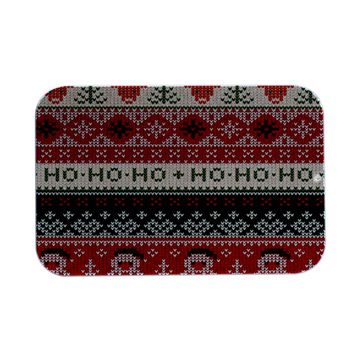 Ugly Sweater Merry Christmas  Open Lid Metal Box (Silver)  