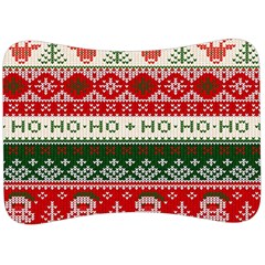 Ugly Sweater Merry Christmas  Velour Seat Head Rest Cushion by artworkshop