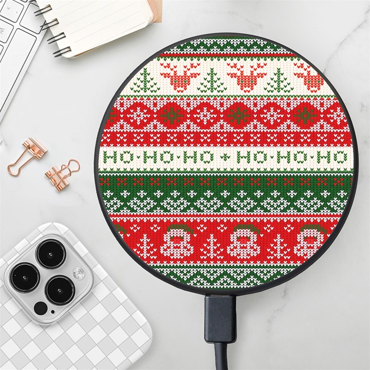 Ugly Sweater Merry Christmas  Wireless Fast Charger(Black)