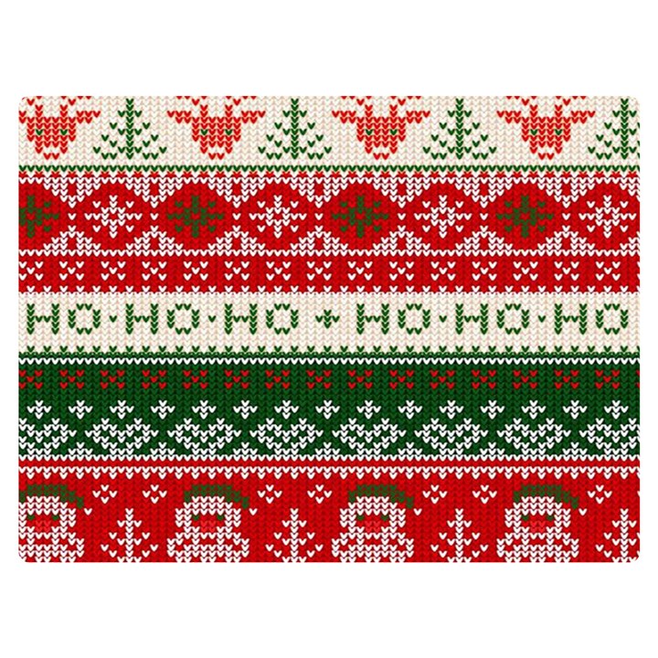 Ugly Sweater Merry Christmas  Two Sides Premium Plush Fleece Blanket (Extra Small)