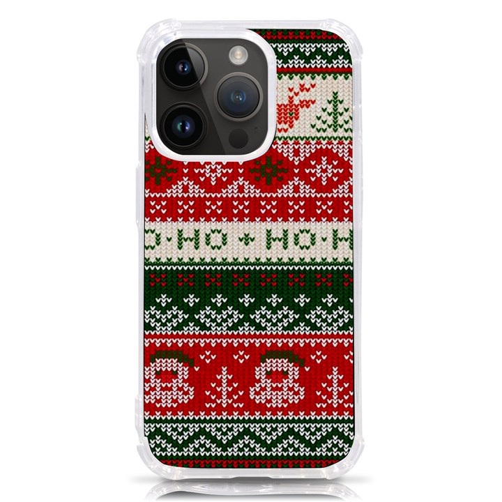 Ugly Sweater Merry Christmas  iPhone 14 Pro TPU UV Print Case