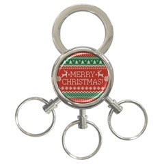 Merry Christmas  Pattern 3-ring Key Chain by artworkshop