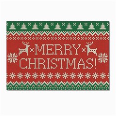 Merry Christmas  Pattern Postcard 4 x 6  (pkg Of 10) by artworkshop