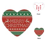 Merry Christmas  Pattern Playing Cards Single Design (Heart) Front